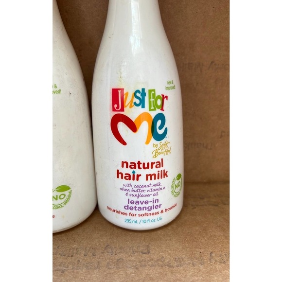 3 x Just for Me Natural Hair Milk Leave In Detangler 10 oz Coconut Exp 7/20+ - Picture 2 of 4